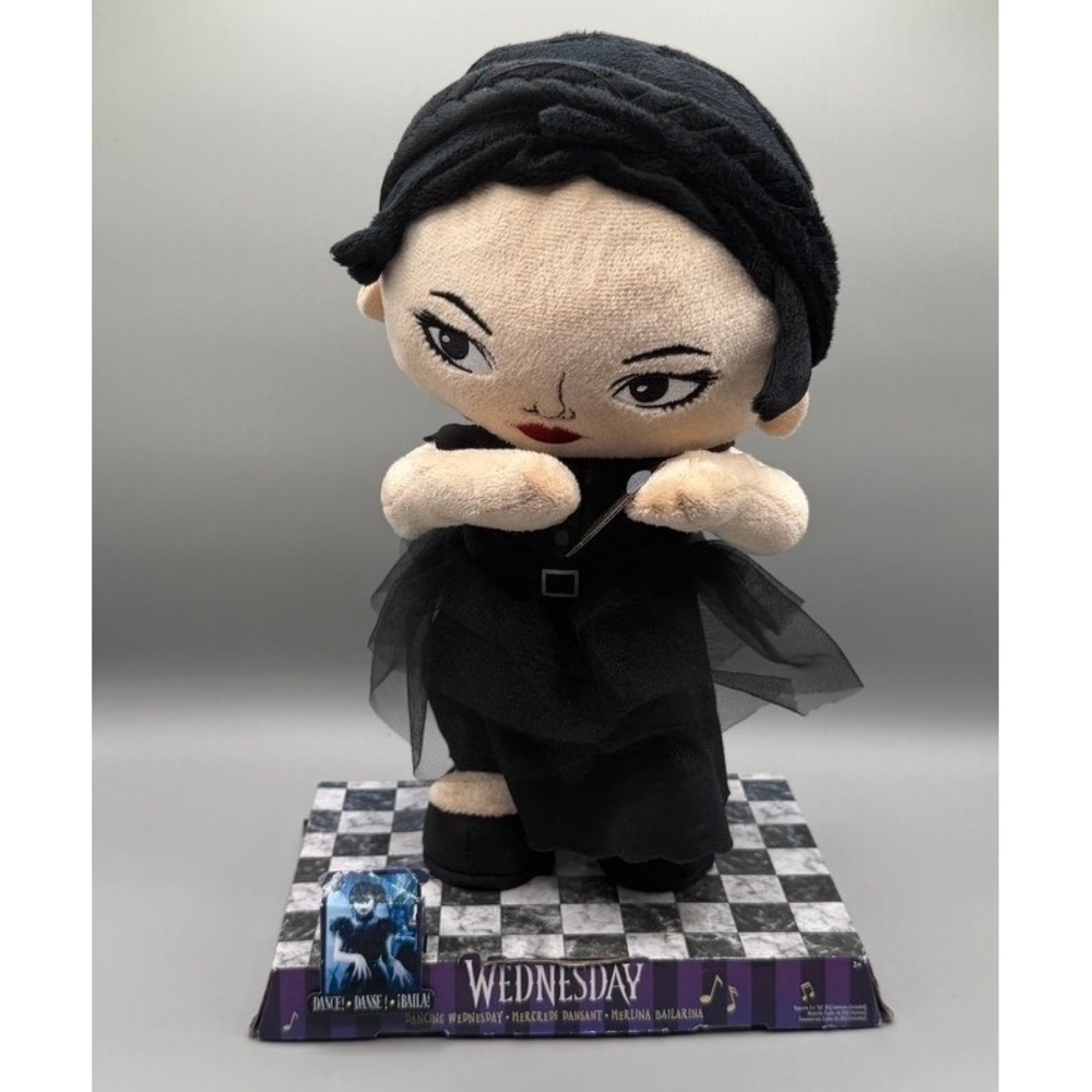 Wednesday Addams Dancing Plush Animated Doll 12.5" Jenna Ortega Music NIB